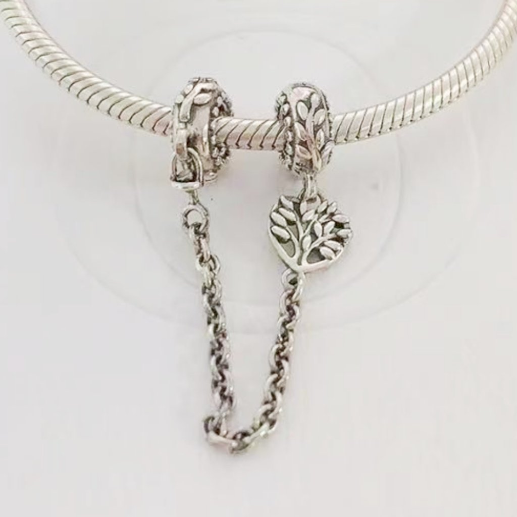 Pandora Heart Family Tree Safety Chain Charm